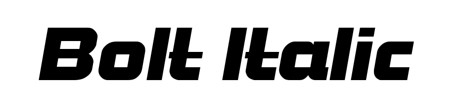 Bolt Italic Font Download Free