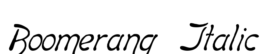 Boomerang   Italic Font Download Free