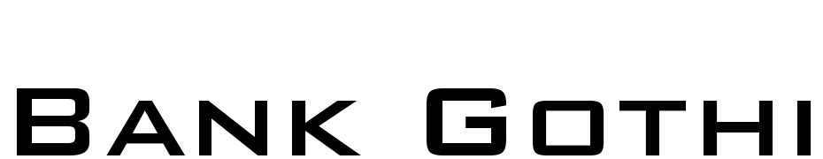 Bank Gothic Medium BT Font Download Free