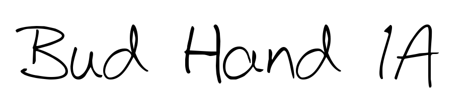 Bud Hand 1A Font Download Free