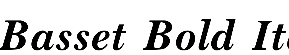 Basset Bold Italic Font Download Free