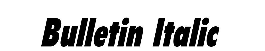 Bulletin Italic Font Download Free