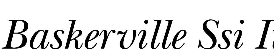 Baskerville SSi Italic Font Download Free