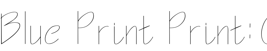 Blue Print Print:001.001 Font Download Free