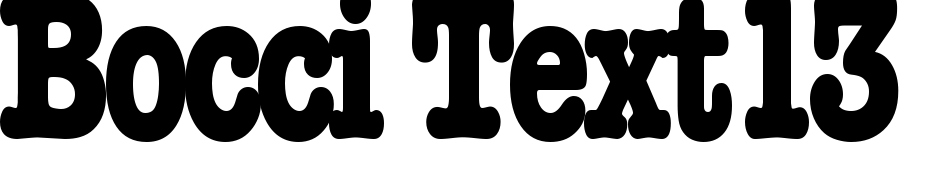 Bocci Text13 Bold Fuente Descargar Gratis