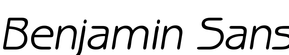 Benjamin Sans Regular Italic Font Download Free