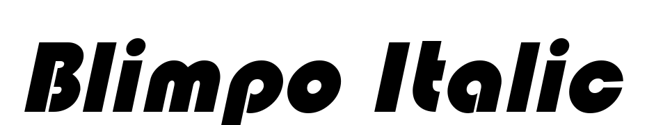 Blimpo Italic Font Download Free