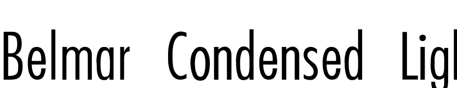 Belmar Condensed Light Thin Font Download Free