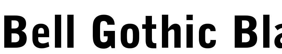Bell Gothic Black BT Font Download Free