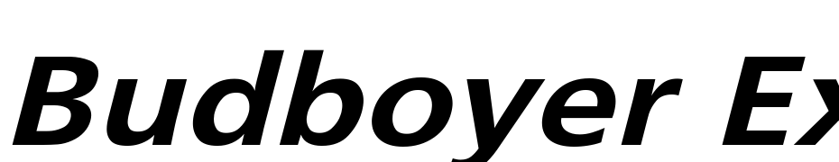 Budboyer Ext Obl Font Download Free