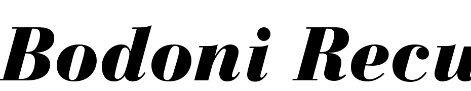 Bodoni Recut Black SSi Black Italic Font Download Free