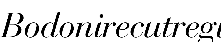 Bodoni Recut Regular Italic Font Download Free