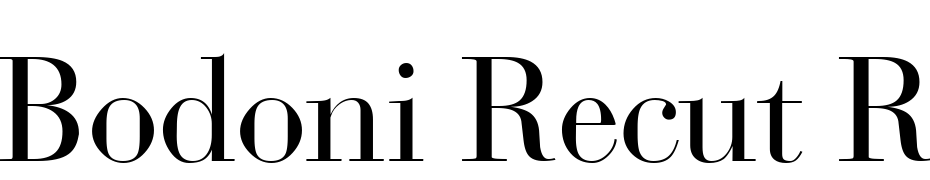Bodoni Recut Regular Font Download Free