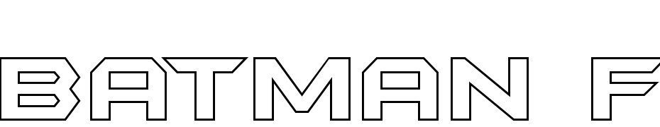 Batman Forever Outline Font Download Free