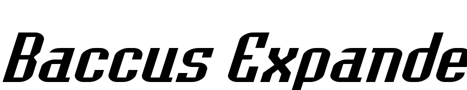 Baccus Expanded Italic Font Download Free