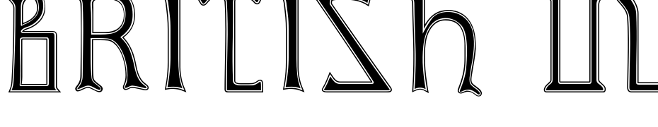 British Outline Majuscules Font Download Free