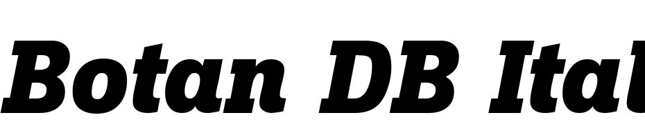 Botan DB Italic Font Download Free