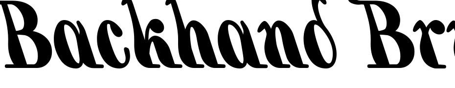 Backhand Brush Font Download Free