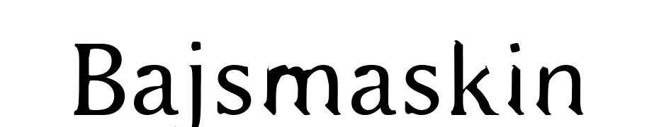 Bajsmaskin Font Download Free