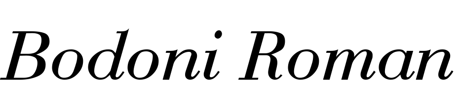 Bodoni Roman Italic Font Download Free