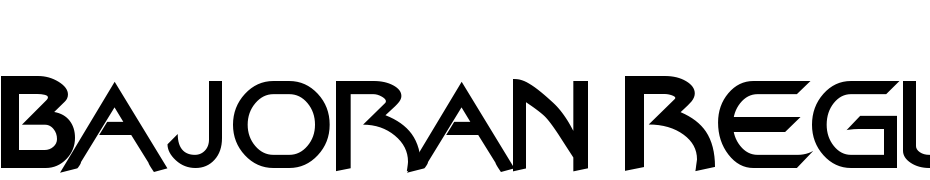 Bajoran Regular Font Download Free