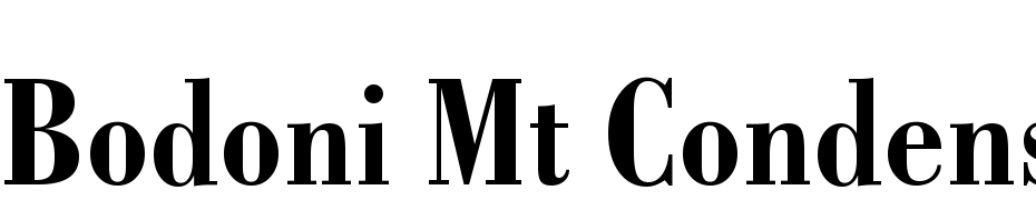 Bodoni Bold Condensed BT Font Download Free