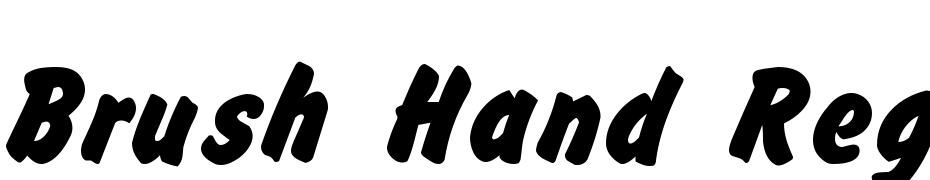 Brush Hand Regular Font Download Free