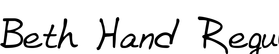 Beth Hand Regular Font Download Free