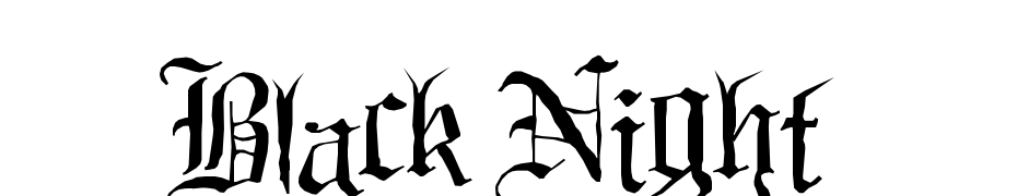 Black Night Font Download Free