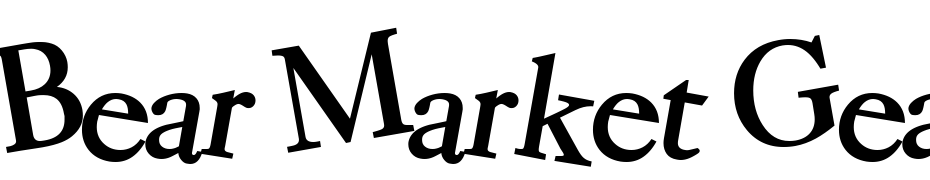 Bear Market Gear7 Bold Font Download Free