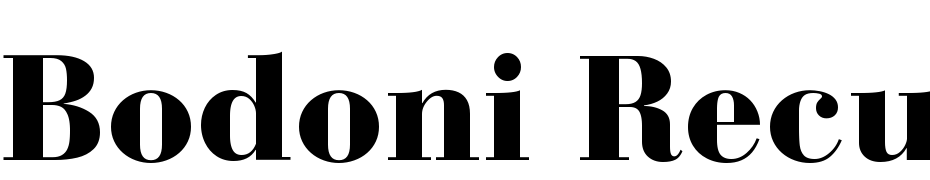 Bodoni Recut Black SSi Black Font Download Free