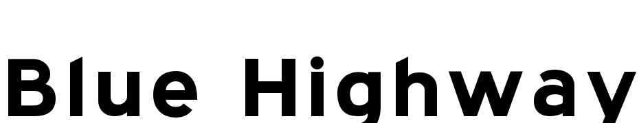 Blue Highway  Bold Font Download Free