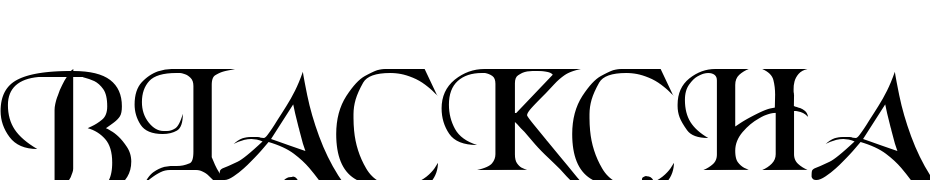 BLACKCHA Regular Font Download Free