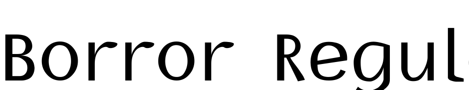 Borror Regular Font Download Free
