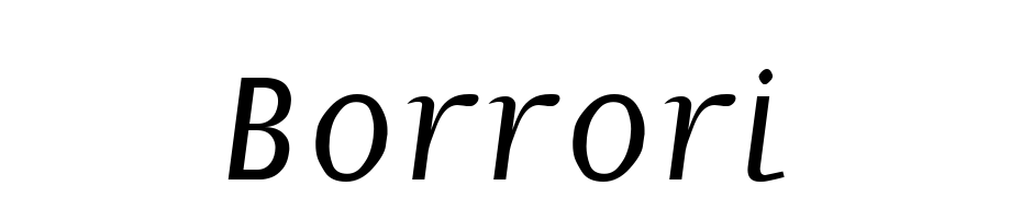 Borror Italic Font Download Free