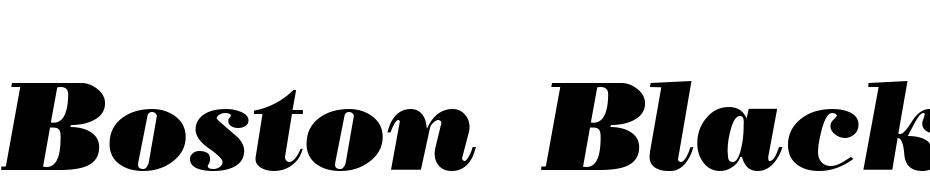 Boston Black Kursiv Font Download Free