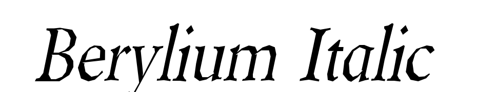 Berylium Italic Font Download Free