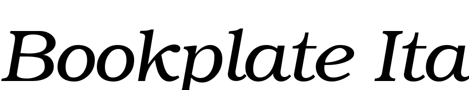 Bookplate Italic Yazı tipi ücretsiz indir