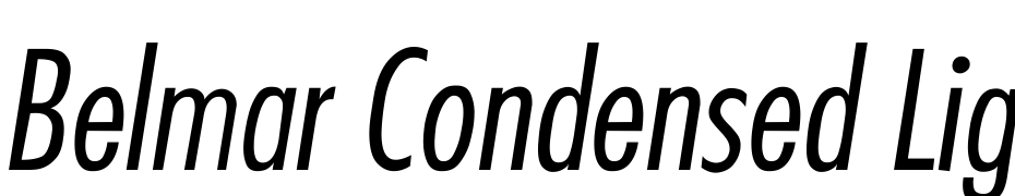 Belmar Condensed Light Italic Font Download Free