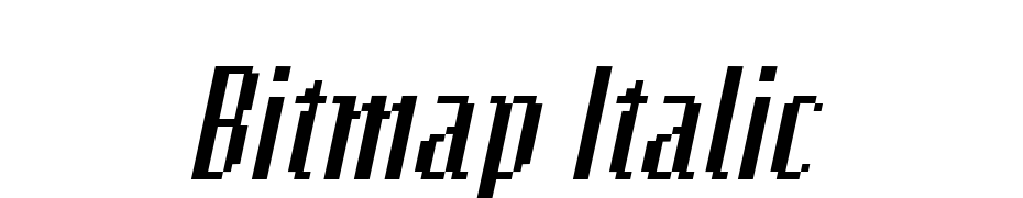 Bitmap Italic Font Download Free