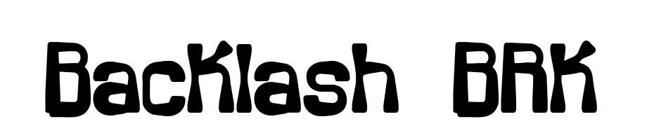 Backlash BRK Font Download Free