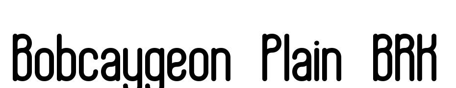 Bobcaygeon Plain BRK Font Download Free