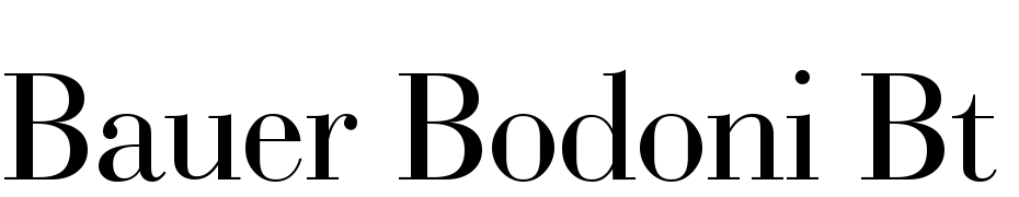 Bauer Bodoni BT Schrift Herunterladen Kostenlos