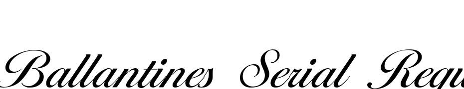 Ballantines Serial Regular DB Scarica Caratteri Gratis