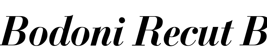 Bodoni Recut Bold Italic Font Download Free
