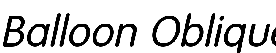 Balloon Oblique Font Download Free