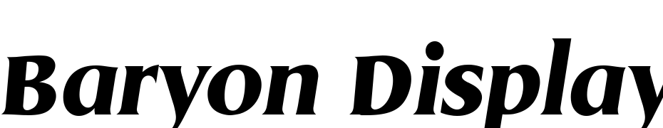 Baryon Display SSi Italic Font Download Free