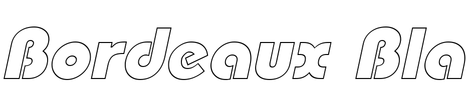 Bordeaux Black Outline Italic Font Download Free