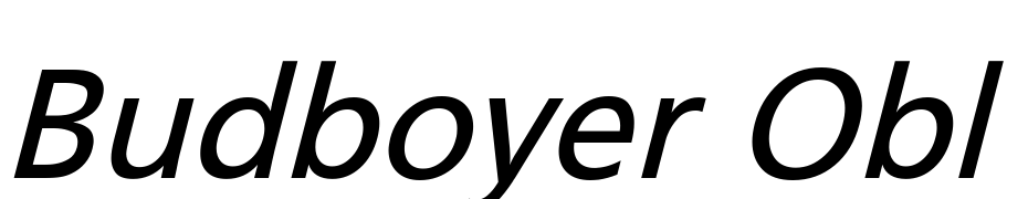 Budboyer Obl Nor Font Download Free