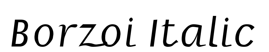 Borzoi Italic Font Download Free